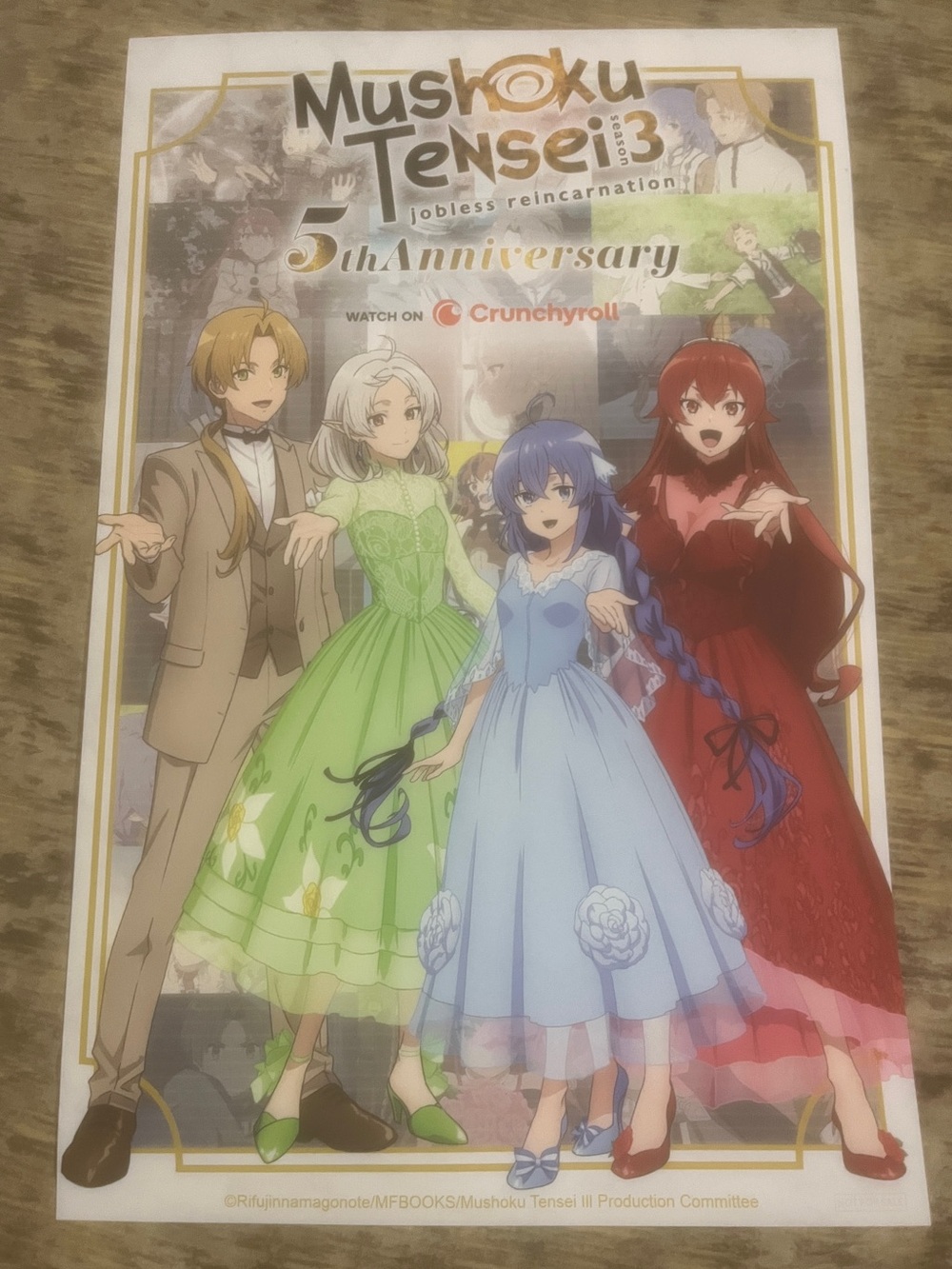 Mushoku Tensei 3 Anime Poster 5th Anniversary ORIGIN 11x17